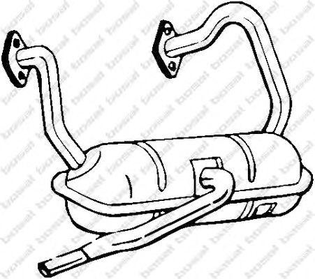 Средний глушитель выхлопных газов 148181 BOSAL