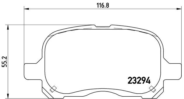 Комплект тормозных колодок, диско P83044 BREMBO