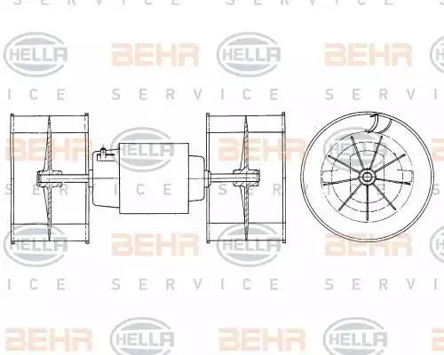Электродвигатель, вентиляция салона 8EW009160571 HELLA