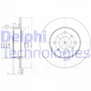 Тормозной диск BG3764 DELPHI