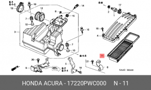 Воздушный фильтр 17220-PWC-000 HONDA