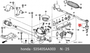 Наконечник поперечной рулевой тяги 53540SAA003 HONDA