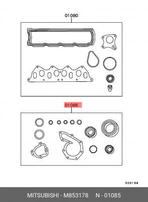 Комплект прокладок, блок-картер двигателя M853178 MITSUBISHI