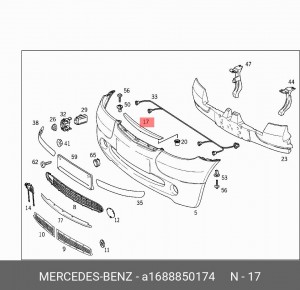 Деталь A 168 885 01 74 MERCEDES BENZ