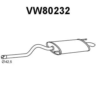 Глушитель выхлопных газов конечный VW80232 VENEPORTE