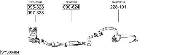 Глушитель выхлопных газов конечный 279511 BOSAL