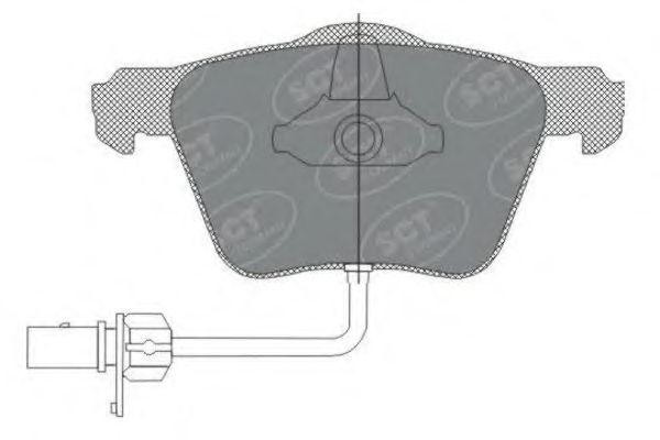 Комплект тормозных колодок, диско SP282 SCT