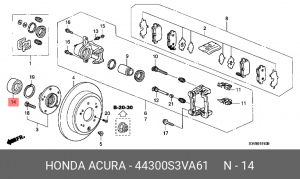 Подшипник ступицы колеса 44300S3VA61 HONDA