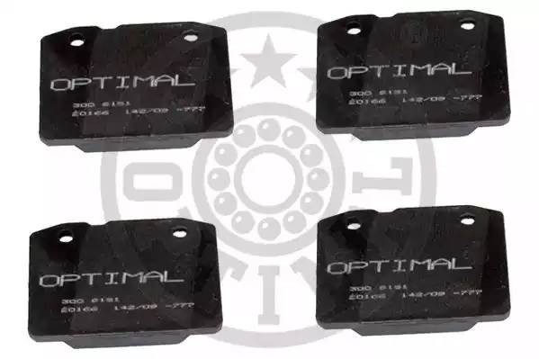 Комплект тормозных колодок, диско 9151 OPTIMAL