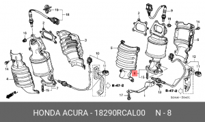 Катализатор 18290RCAL00 HONDA