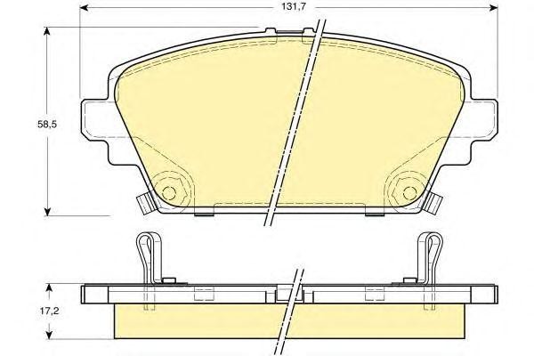 Комплект тормозных колодок, диско 6131861 GIRLING
