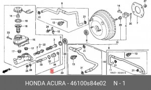 Главный тормозной цилиндр 46100S84E02 HONDA