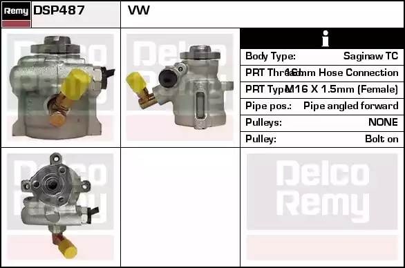 Гидравлический насос, рулевое управление DSP487 DELCO REMY