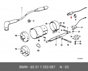 Конденсатор, система зажигания 65 31 1 353 087 BMW