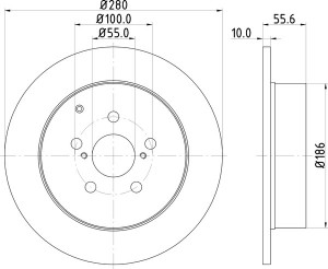 Тормозной диск MDC1696 MINTEX