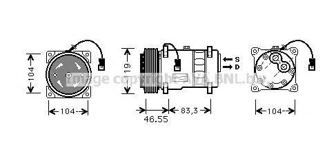 Компрессор, кондиционер CNK019 AVA