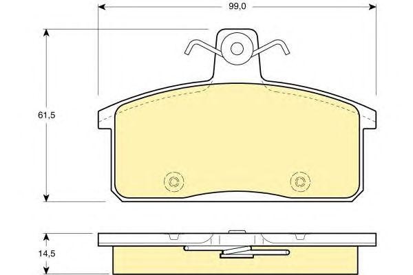 Комплект тормозных колодок, диско 6132021 GIRLING