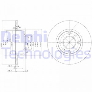 Тормозной диск BG2752 DELPHI