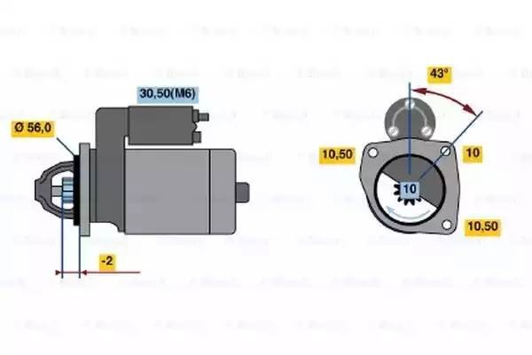 Стартер 0 001 108 411 BOSCH