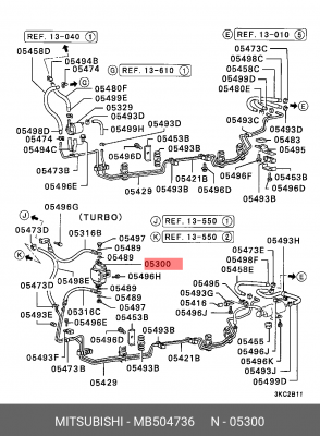 Фильтр топливный MB504736 MITSUBISHI
