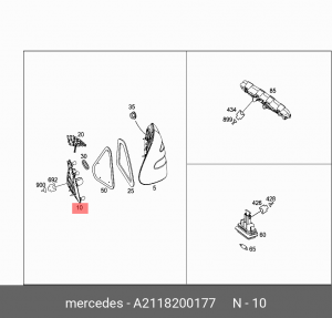 Плата фонаря A 211 820 01 77 MERCEDES BENZ