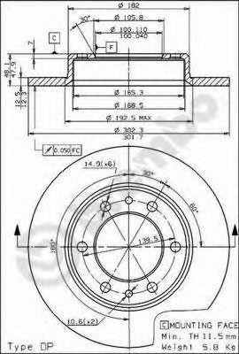 Тормозной диск 08.4504.20 BREMBO