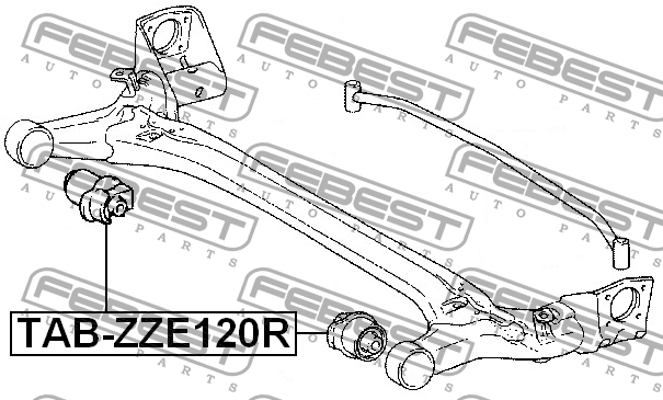 Сайлентблок TAB-ZZE120R FEBEST
