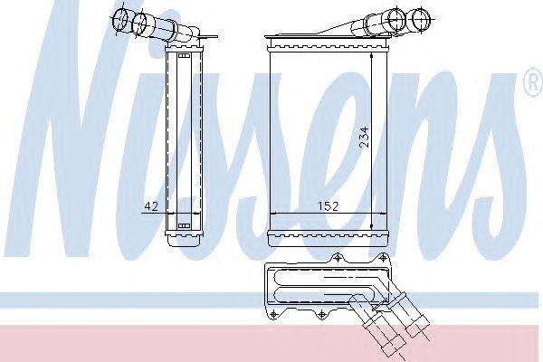Теплообменник, отопление салона 71151 NISSENS