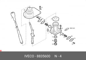 Обшивка рычага переключения 8835600 IVECO