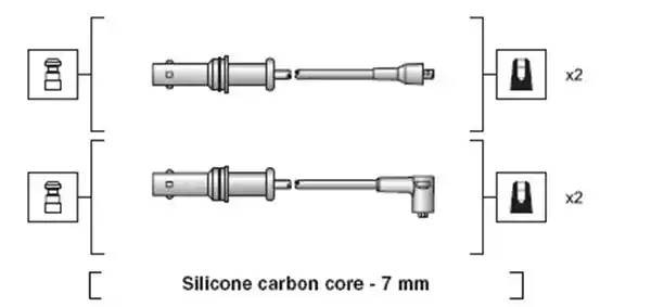 Ккомплект проводов зажигания 941318111152 MAGNETI MARELLI