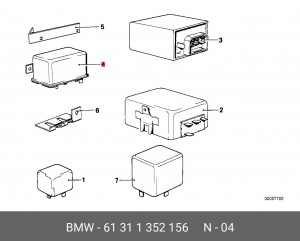 Реле, стартер 61 31 1 352 156 BMW