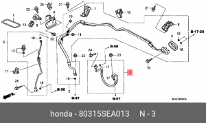 Шланг кондиционера 80315SEA013 HONDA
