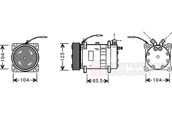 Компрессор, кондиционер 5900K102 VAN WEZEL