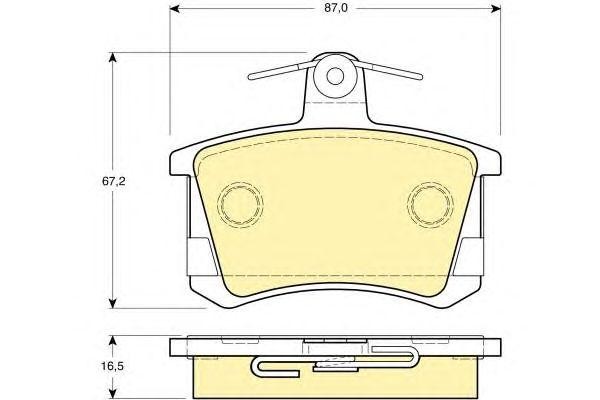 Комплект тормозных колодок, диско 6111631 GIRLING