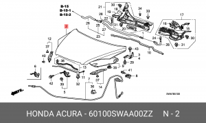 Капот 60100SWAA00ZZ HONDA