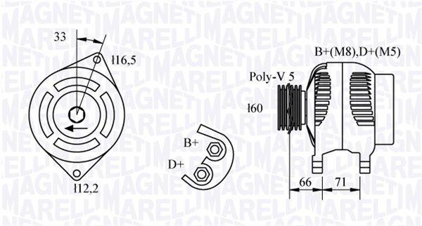 Генератор 063321328010 MAGNETI MARELLI