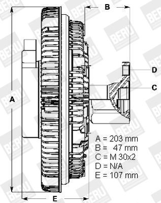Сцепление, вентилятор радиатора LK072 BERU