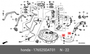 Деталь 17652SDAT01 HONDA