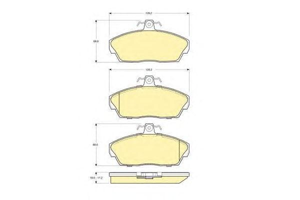 Комплект тормозных колодок, диско 6113191 GIRLING