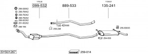 Глушитель выхлопных газов конечный 200125 BOSAL