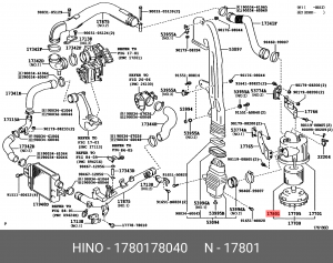 Фильтр воздушный 1780178040 HINO