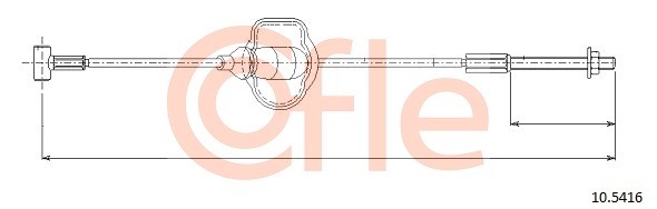 Трос ручного тормоза 105416 COFLE