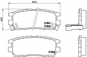 Комплект тормозных колодок, диско P54018 BREMBO