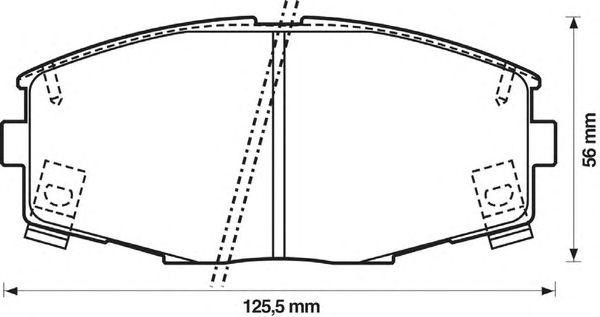 Комплект тормозных колодок, диско 572266B BENDIX JURID
