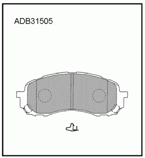 Колодки тормозные дисковые ADB31505 ALLIED NIPPON