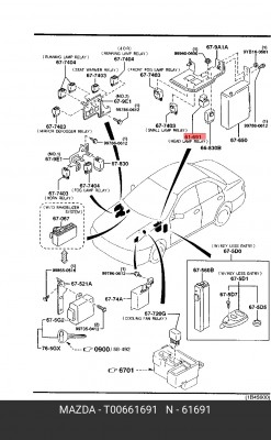 Реле T00661691 MAZDA