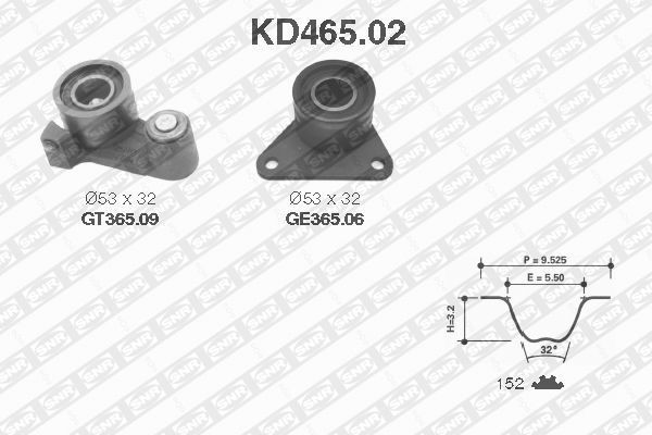 Комплект ремня ГРМ KD46502 NTN SNR