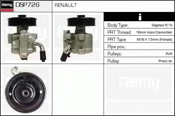 Гидравлический насос, рулевое управление DSP726 DELCO REMY