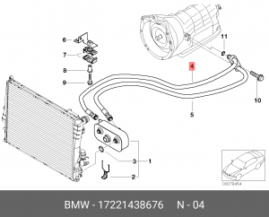Трубопровод 17 22 1 438 676 BMW
