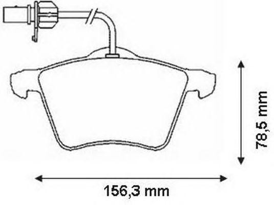 Комплект тормозных колодок, диско 573206B BENDIX JURID